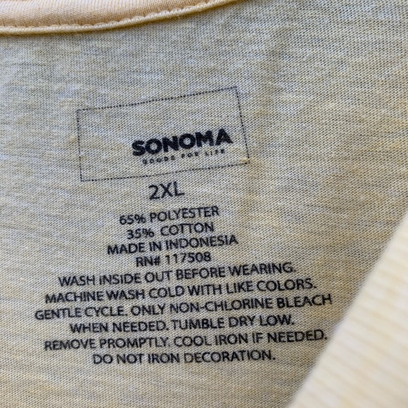Sonoma Soft Yellow Shirt. “The Board Room Surf Shop” Size 2XL - Picture 3 of 4